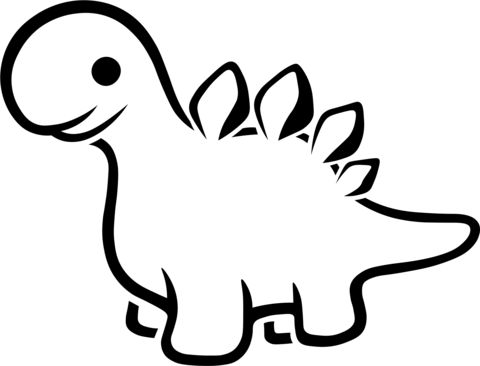 Cute Dinosaur Coloring Page